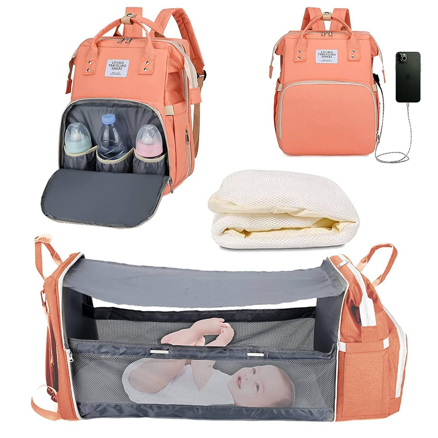 Sac à langer portatif | Berceau de voyage BabyNappy™ - Câlin Maternel